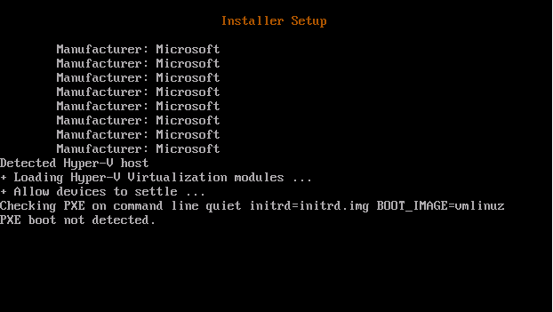 Command window showing the boot sequence