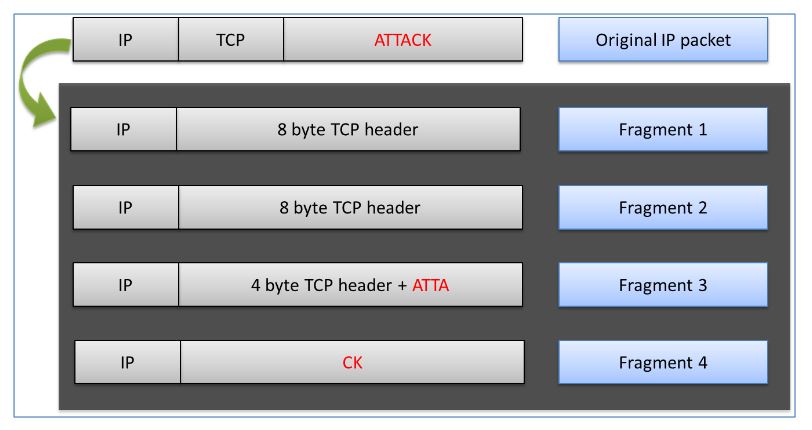Illustration of malware containing an ATTACK in its IP datagram. 